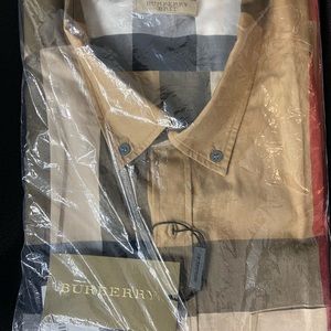 Burberry’s beige Somerton short-sleeved shirt